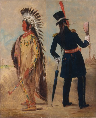 Wi-jún-jon, Pigeons Egg Head (The Light) gaat naar en keert terug uit Washington door George Catlin